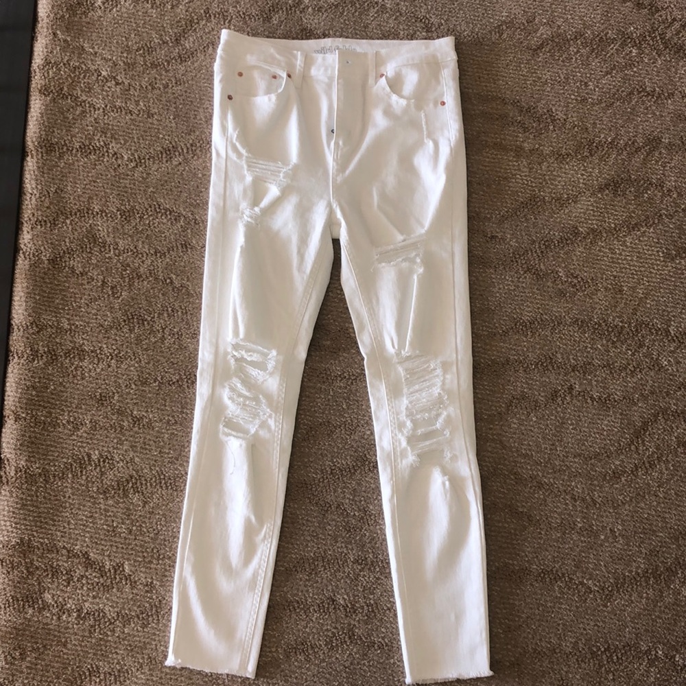 Wild Fable Ripped White Jeans